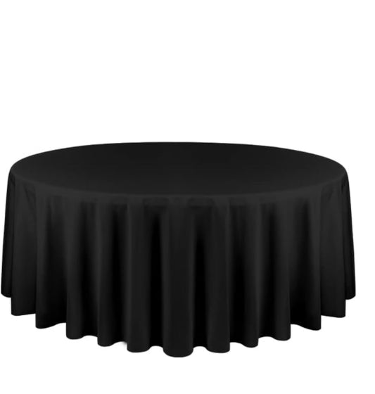 Black table cloth - Round table 120 inch - Rental