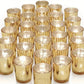 Gold mercury glass votive candle holders