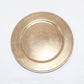 Beaded Metallic Gold Acrylic Charger Plate, Plastic Round Dinner Charger Event Tabletop Decor 13" -  RENTAL