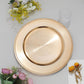 Beaded Metallic Gold Acrylic Charger Plate, Plastic Round Dinner Charger Event Tabletop Decor 13" -  RENTAL