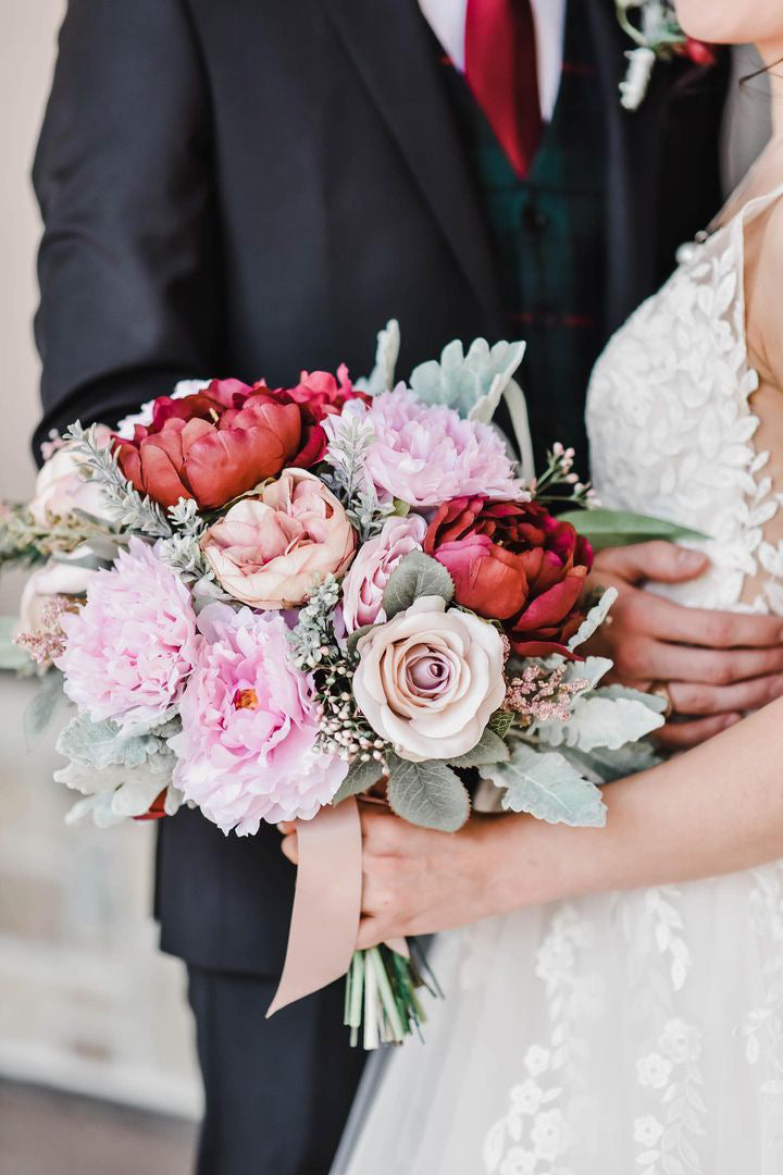 12 inch Custom Faux Bridal Bouquets – The Silk Gardener