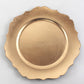 Metallic Gold Acrylic Charger Plates Scalloped Rim, Gold Plastic Charger Plates 13" - Rental