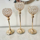 Gold crystal candle holders - Rental