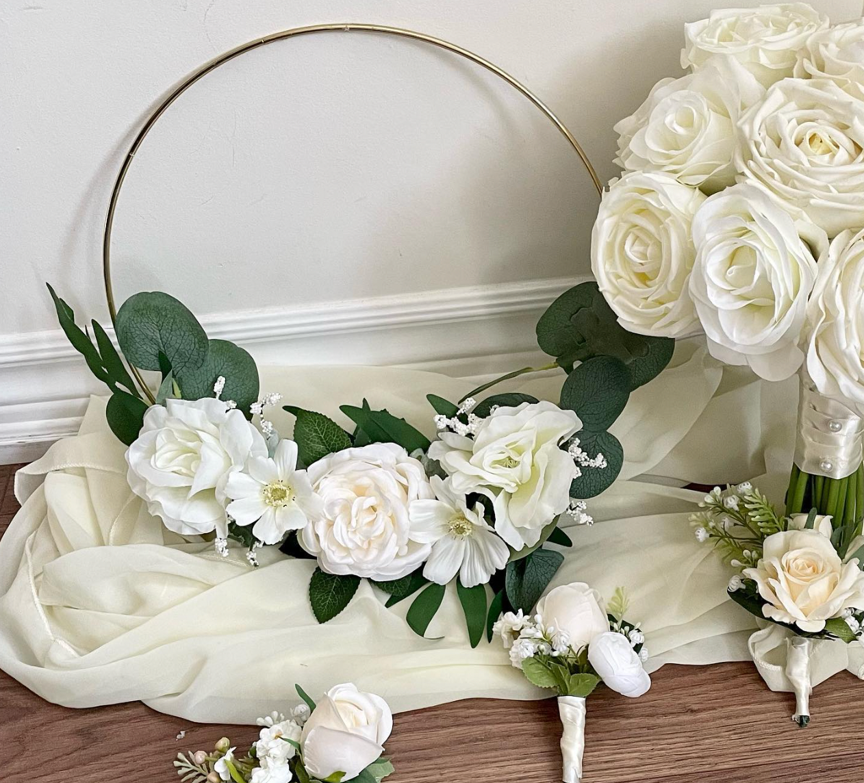 10” Adult Custom Faux Floral Hoops