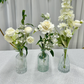 Bud vases with flowers - customizable Rental - Set of 3