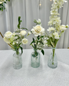 Bud vases with flowers - customizable Rental - Set of 3