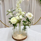 Small centrepieces with wooden base and candles - Rental